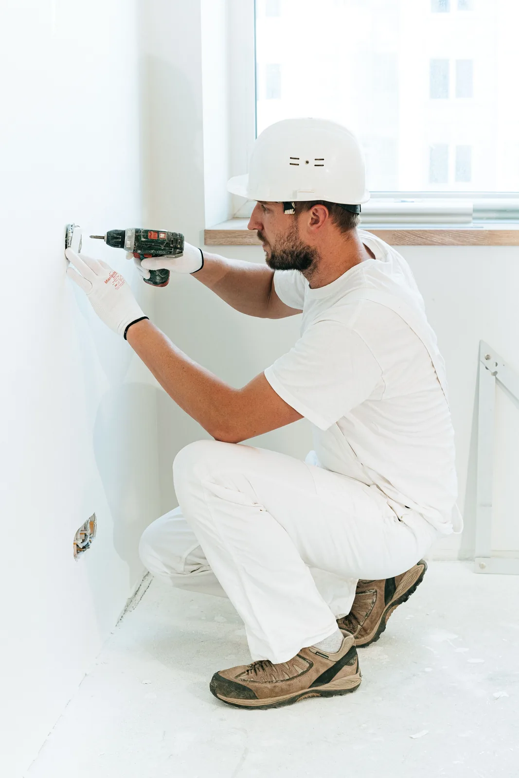 Fixing a socket into a finished wall, for electrician in Windsor